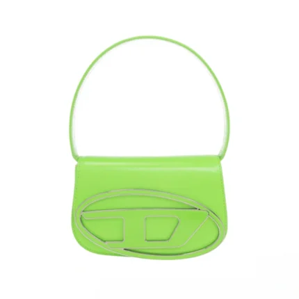 Diesel 1DR Leather Shoulder Bag | Neon Green