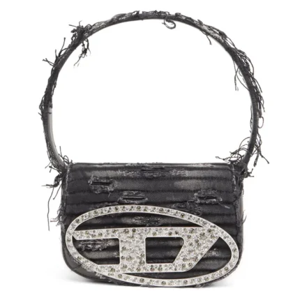 Diesel 1DR Leather Shoulder Bag | Denim Black