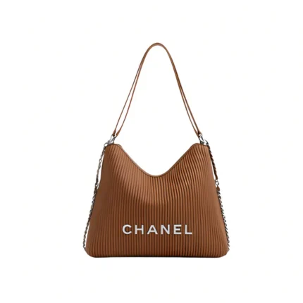 Chanel Bag | Maxi Hobo Camel Shiny Lambskin